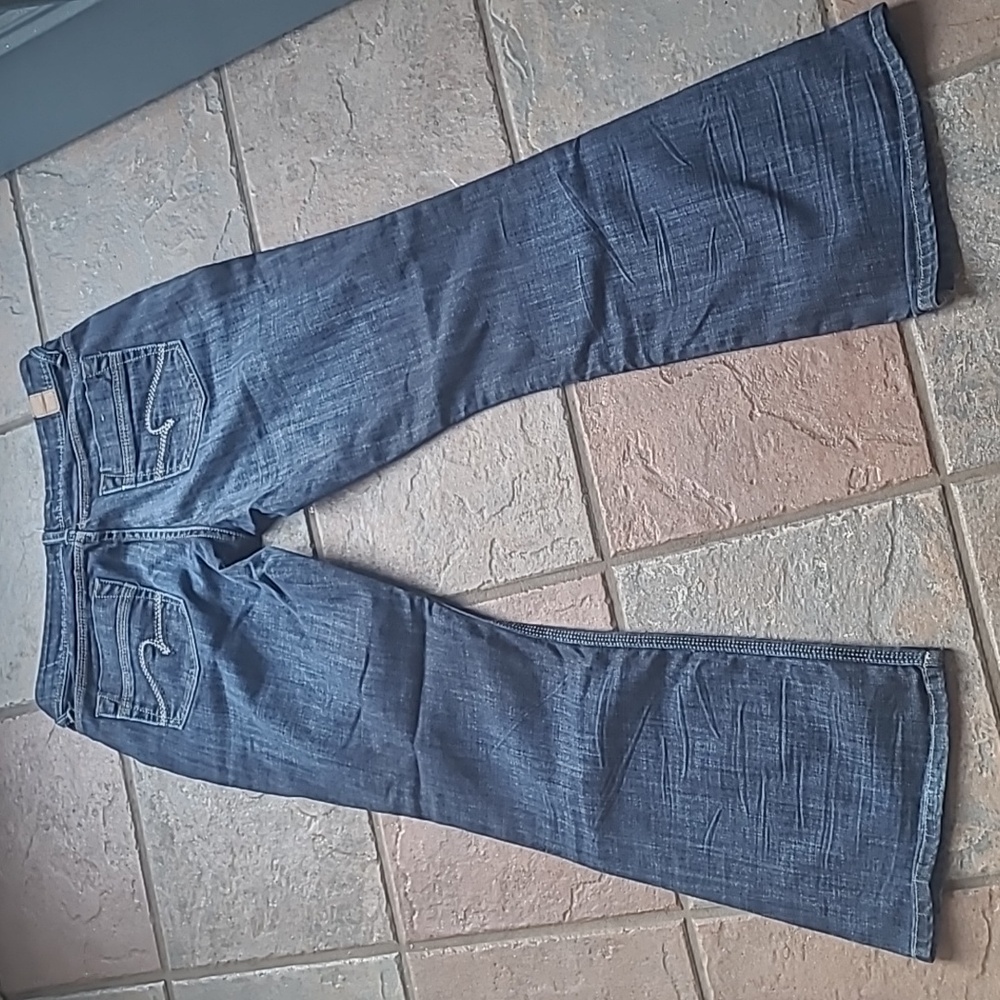 Maurices Morgan New Boot Womens 7 8 SHORT denim blue jeans